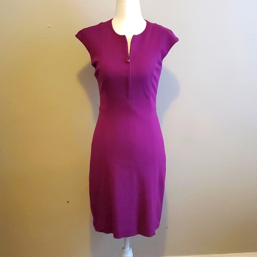 Akris Magenta Sheath Work Dress